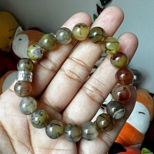 Dragon Veins Agate 10mm Gemstone Bracelet